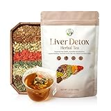 Liver Detox Herbal Tea, Liver Cleanse Detox Tea Blend with Milk Thistle, Dandelion Root, Chrysanthemum Natural Loose Leaf Tea for Liver Health, Includes Spoon & Tea Bags