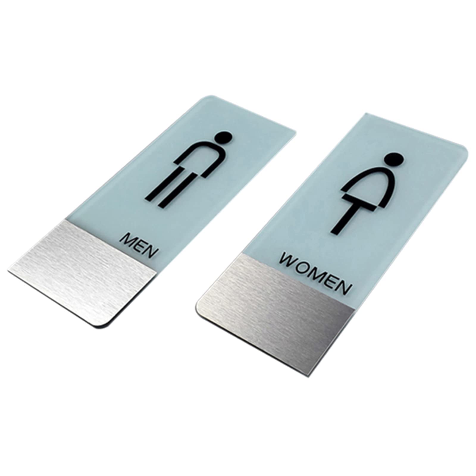 number plate， Acrylic and Aluminum Construction, Bathroom Door Sign for Businesses, and Restaurants(B,B)
