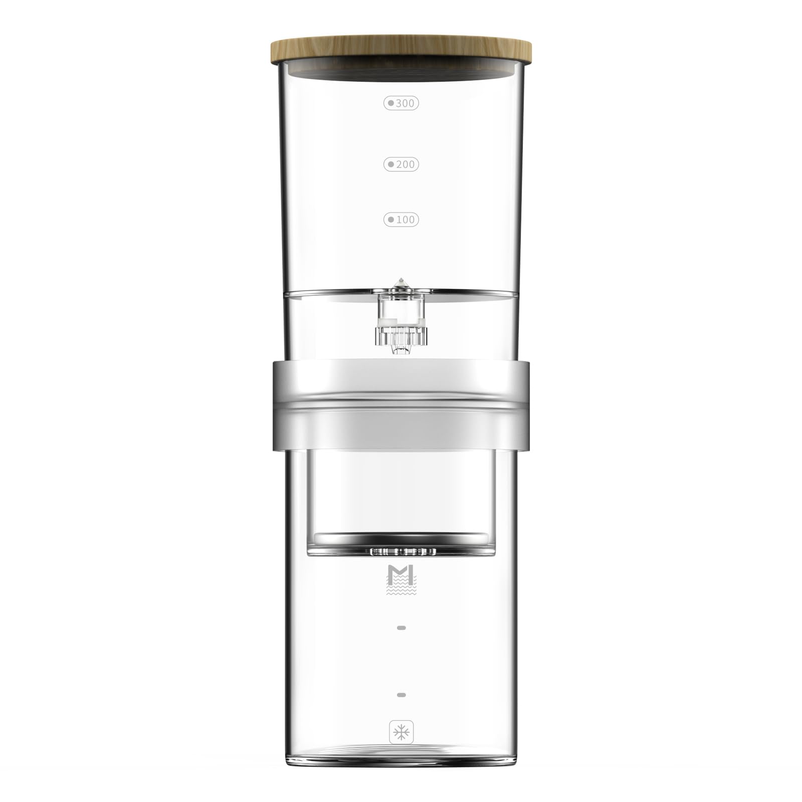Iced Coffee Cold Brew Drip Maker, 300ml/10oz Cold Brew Coffee Maker with 2 Filter Ice Coffee Machine for Home