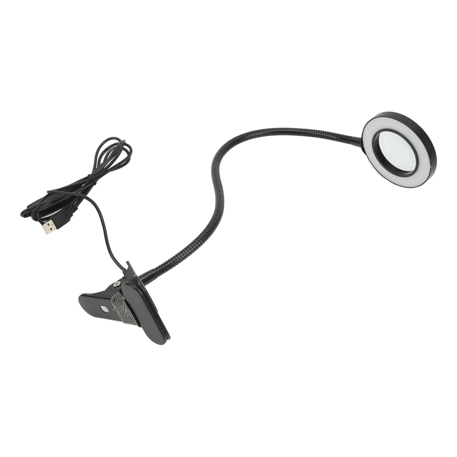 Natudeco 3X Magnifying Lamp LED Magnifying Glass Adjustable Brightness Desk Lighted Magnifying Glass with USB Cable for Reading Repair Crafts Close Work