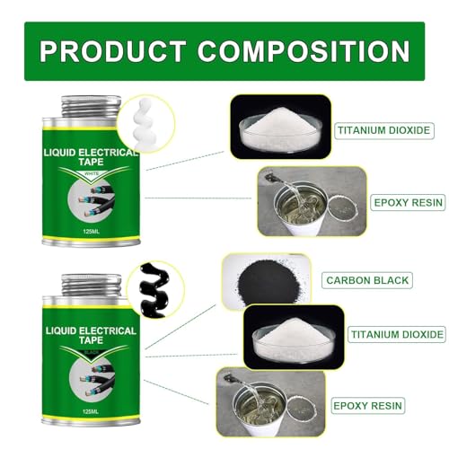 Image of 2pcs Liquid Electrical Tape,Liquid Rubber Waterproof Sealant,Insulating Electrical Tape Glue,Liquid Electrical Tape White,Quick-Drying,5.22 OZ(125ML)