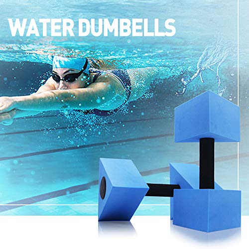 KLOLKUTTA Water Dumbells for Water Aerobics, Triangular Water Aerobics Equipment Barbells Foam Aqua Dumbbell for Pool Exercise