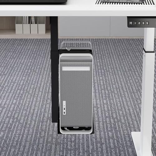 Support de processeur mural orientable blanc pour ordinateur et unité centrale sous bureau - 3