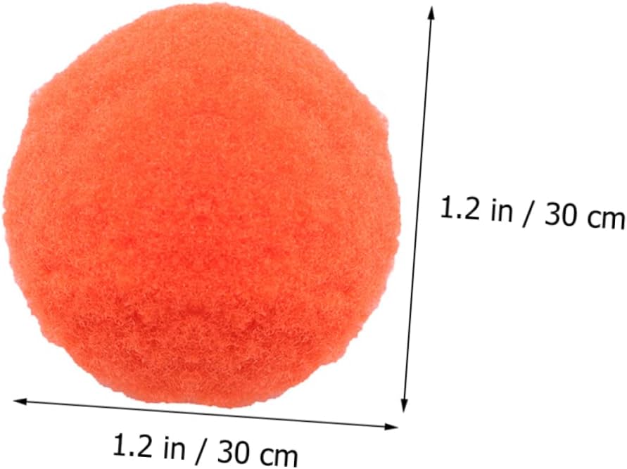 SHINEOFI 500pcs DIY Material Plush Balls High Elastic Polyester Balls Orange Pom Poms for Crafts Boys and Girls Creative Projects