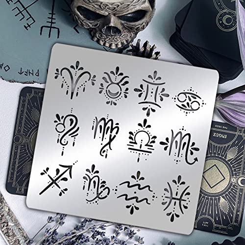 BENECREAT Zodiac Signs Themed Metal Stencil - Image 3