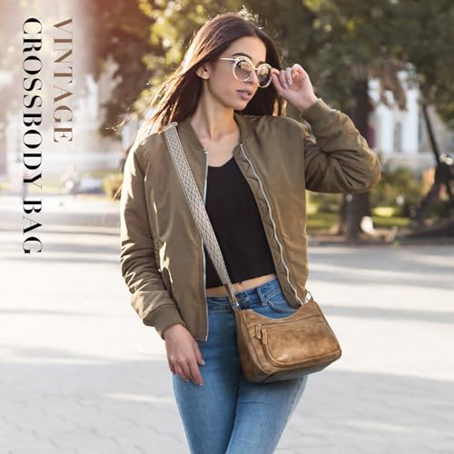 Missnine Crossbody Bags for Women, Medium Size Purses With Wide Shoulder Strap, Leather Trendy Cross Body Shoulder Handbags2