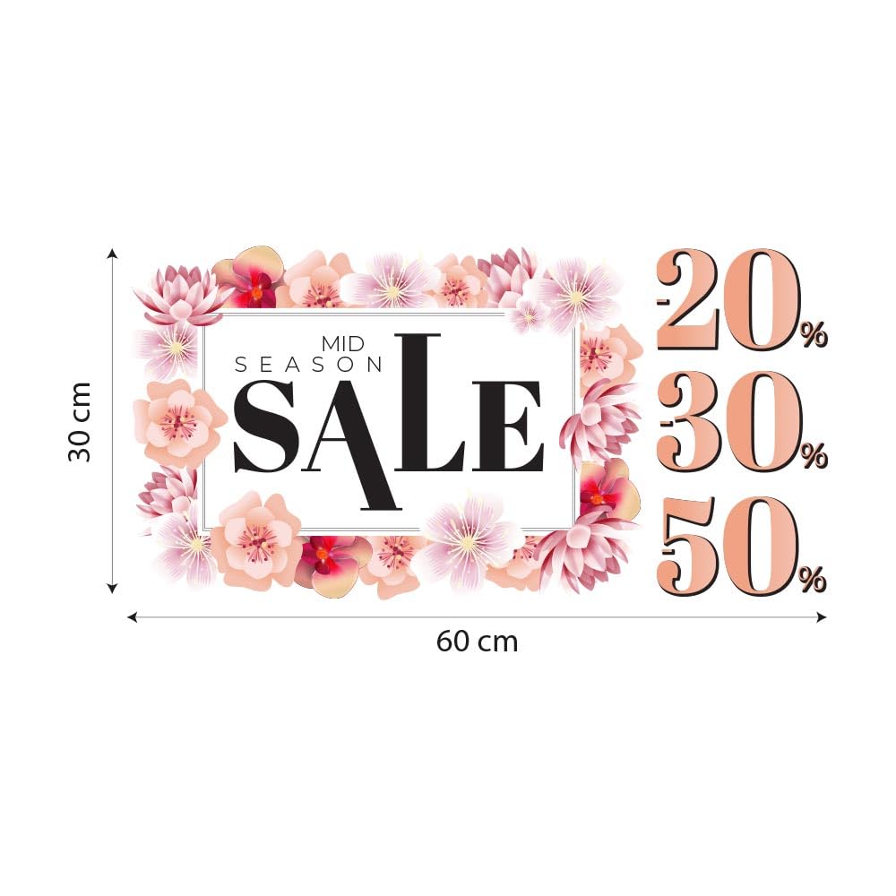 kina UVMS0028 Showcase for Mid Season Sale - Dimensions 50x40 cm - Showcases for Mid Season Sale stickers, wall stickers - Image 2