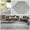 CHICHOME Peel and Stick Floor Tile Grey Marble Vinyl Floor Tile 12''x12'' 6 Pack Self Adhesive Removable Vinyl Flooring Waterproof Sticky Tiles for Floor Bedroom Bathroom Kitchen Basement Living Room