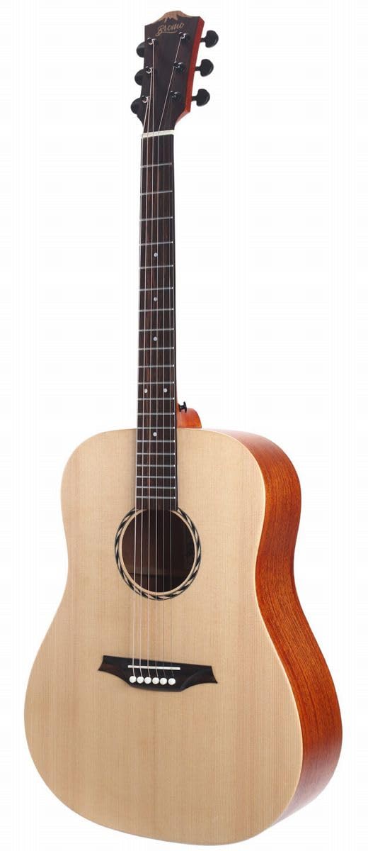 Amazon | Bromo BAT1N ブロモ アコースティックギター トップ単板 牛骨