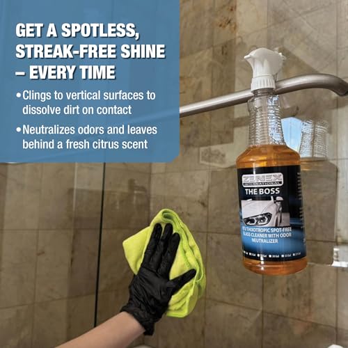 Zenex The Boss Glass Cleaner - Professional-grade Glass Cleaner | Removes Grime from Glass Surfaces - Mirrors, Windows, & More | Not For Tinted Glass | Spot-Free, Streak-Free Finish | 32 oz (2 Pack) - Image 5