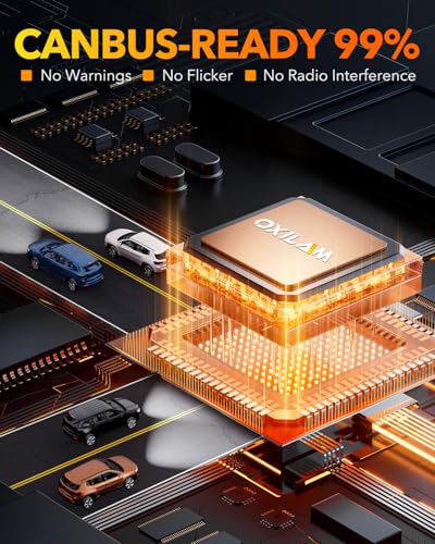 Image of OXILAM 9005 LED Bulbs, 1000% Ultra-Bright, 6500K Super Bright, 3 Min Quick Install, 1:1 Mini Size, Plug and Play, Pack of 2