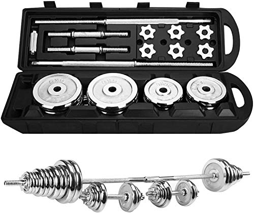 Dumbbells Set, 110lb Adjustable Fitness Free Weights Dumbbells with Connecting Rod for Gym Work Out Home Training, Suitable for Men and Women, 2 Pieces Set