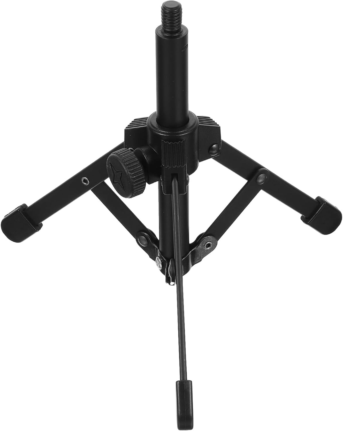 ABOOFAN Soporte de micrófono de escritorio de metal, soporte de trípode, soporte de micrófono de mesa compacto y estable para grabación de estudio y