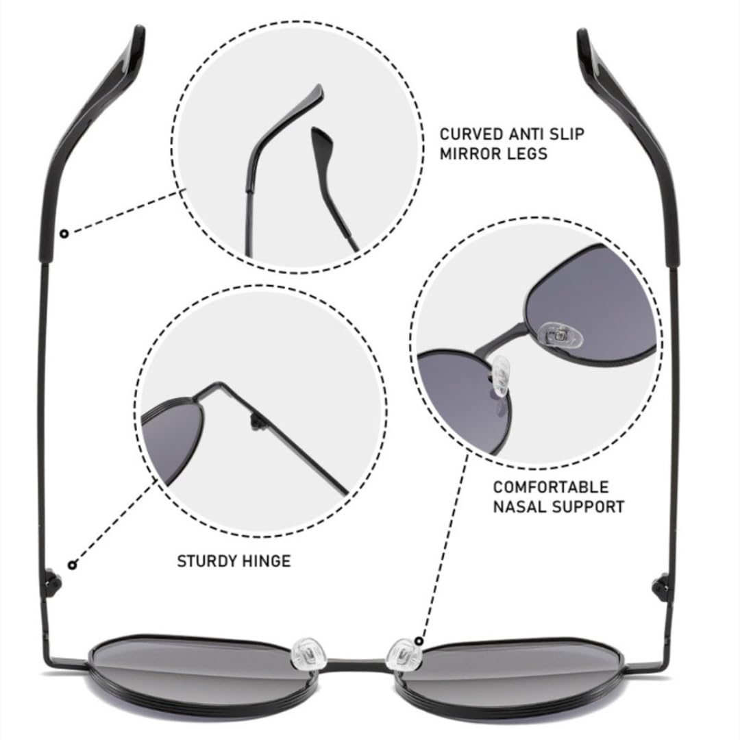 Occhiali da sole rotondi vintage montatura in metallo stile retrò classico protezione UV400 occhiali da sole alla moda per uomo e donna.