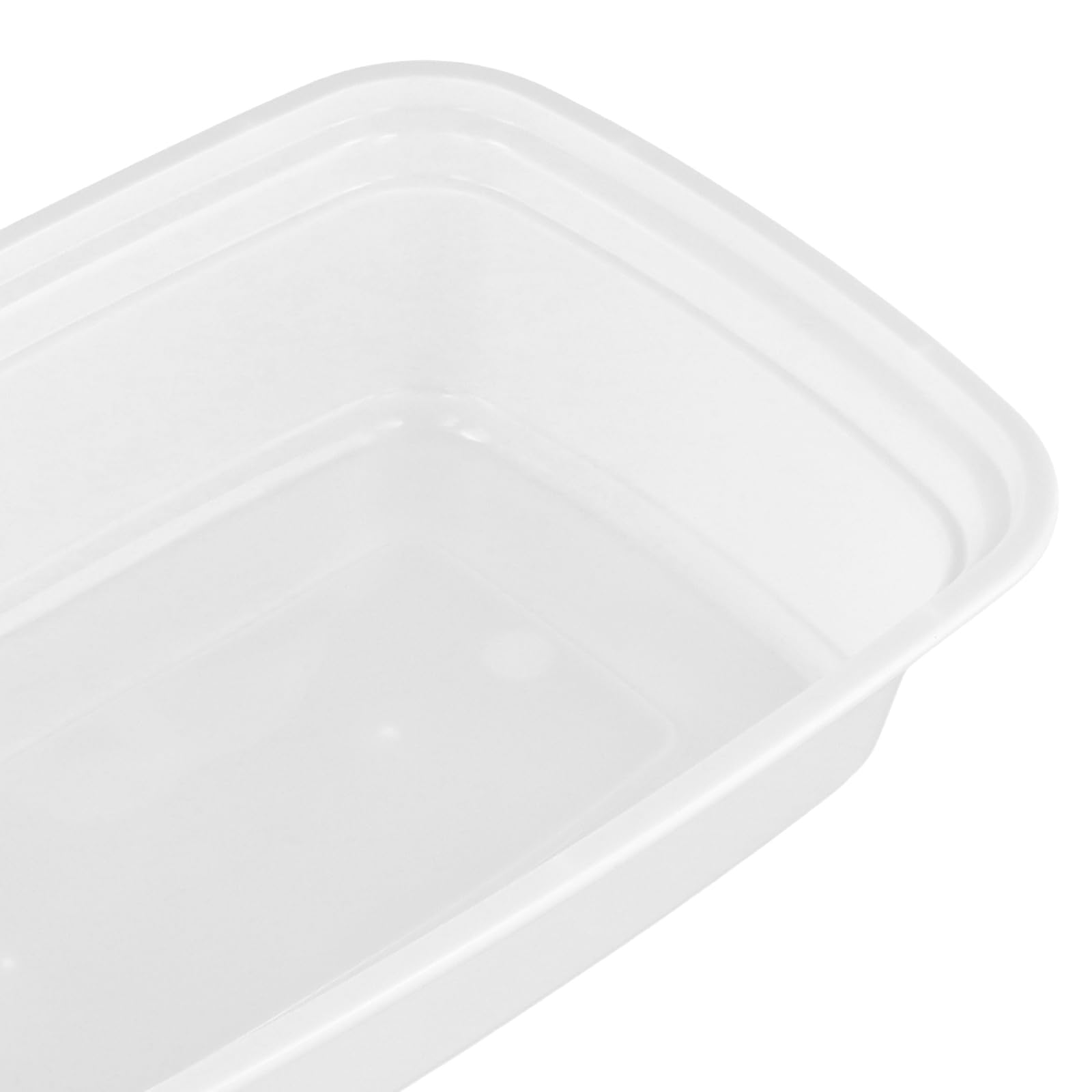 SINJEUN Confezione da 50 contenitori in plastica per la preparazione dei pasti con coperchio, 1000 ml, senza BPA, riutilizzabili, contenitori per la preparazione degli alimenti, contenitori impilabili