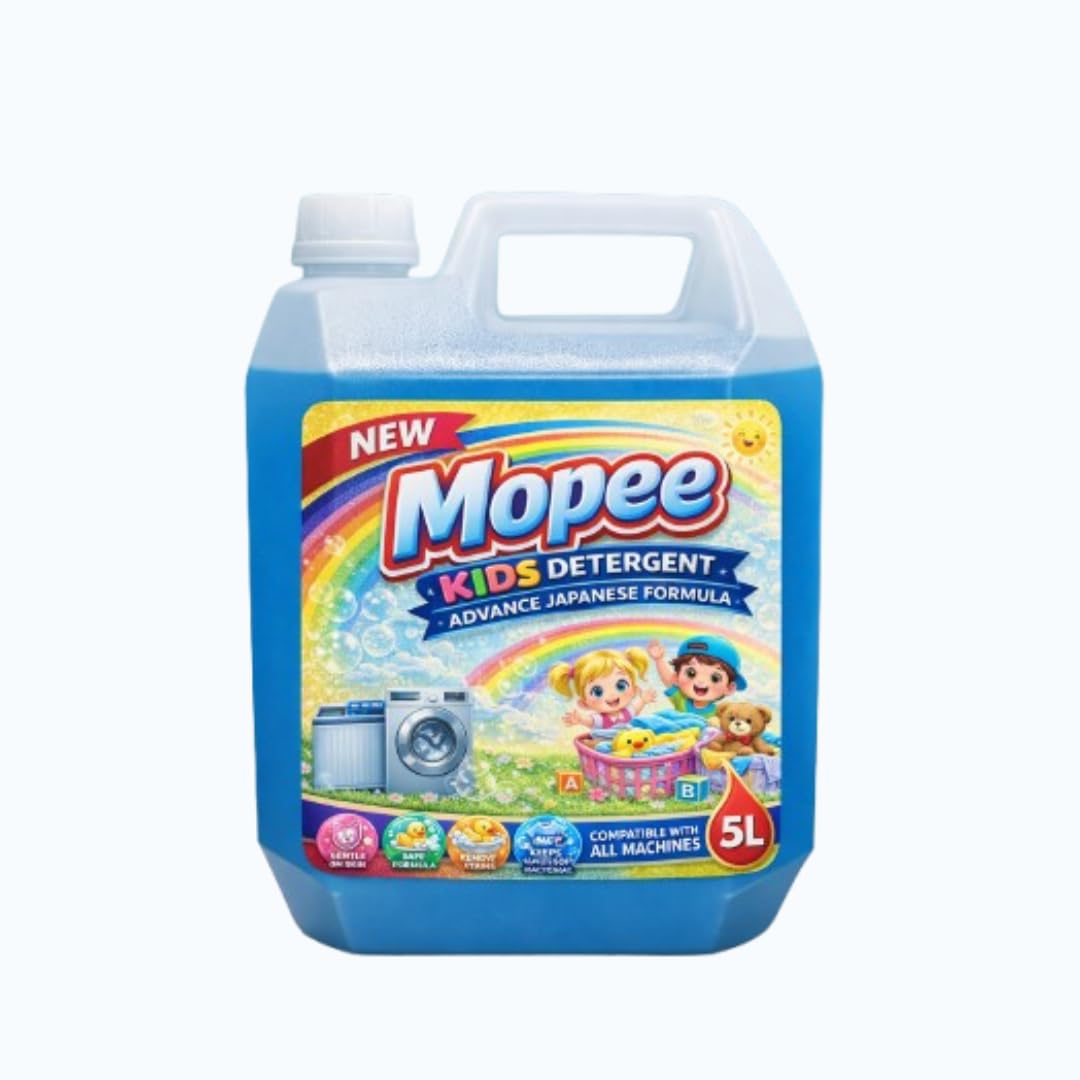 Mopee Baby Liquid Detergent | No Harsh Chemicals - Safe for mother's hands & baby's skin | Plant Based with Enzymes and Eucalyptus Oil | Without Dyes & Optical Brighteners | Fabric Care & Softener 5L-image-39
