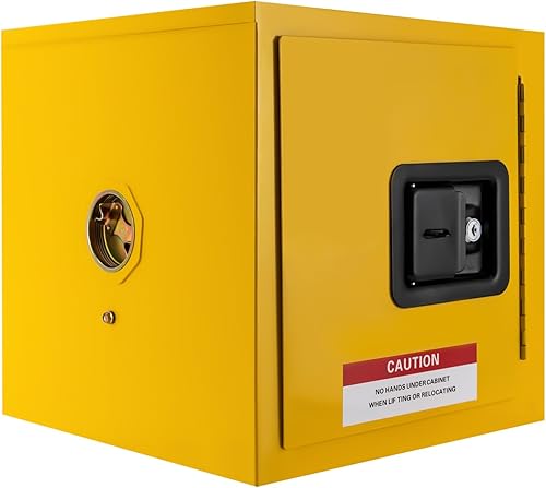 Miniatura 9 de DYRABREST Gabinete de almacenamiento de seguridad para líquidos, gabinete de combustible seguro contra incendios de 2 galones, gabinete a prueba de