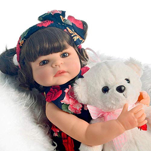Bebê Reborn de Silicone - Boneca Bebê Reborn Menina Realista