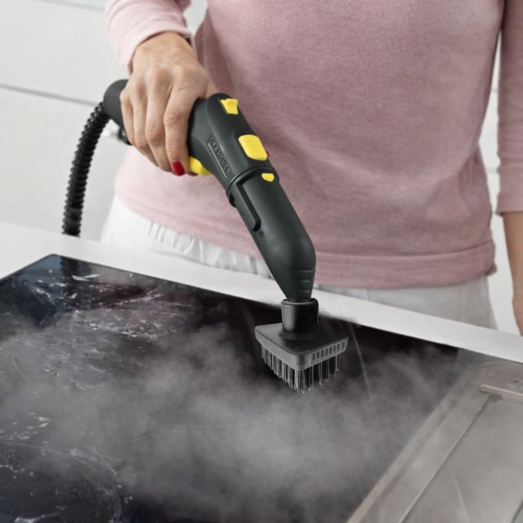 23 Stück Zubehör für Kärcher Dampfreiniger Easyfix SC1 SC2 SC3 SC4 SC5, Dampfreiniger Bürste Set, inkl Gebogene Düse, Mikrofaser-Tuch, Professionelles Reinigungs Zubehör Mikrofasertuch-Handdüse