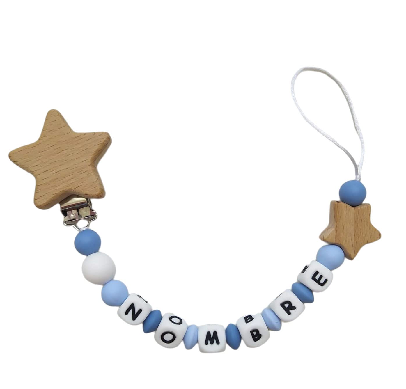 Lindo Bebé- Chupetero Personalizado diseño exclusivo y único | Con nombre del bebé | Regalo recien nacido, babyshower,... | Sujetachupetes, cadena para chupete
