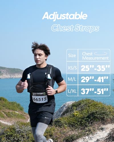 Zelvot Running Vest with 500ml Soft Flask