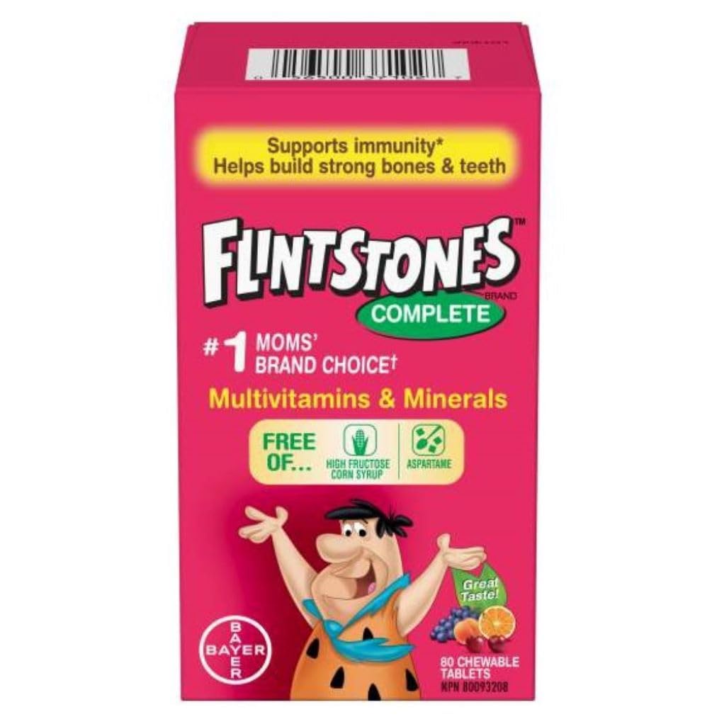 Flintstones offers aspartame-free chewable multivitamins for