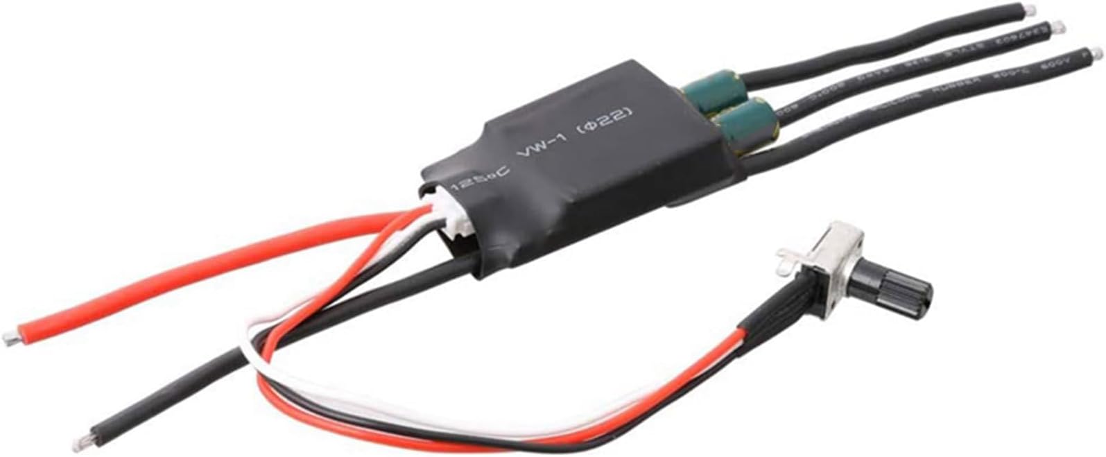 Brushless ESC, 200W 3-Phase BLDC Motor Speed Controller with Potentiometer, DC 7-24V High Power Driver for Hallless Motors, Industrial Pumps, Cooling Fans & DIY Tools