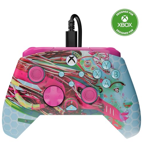 Turtle Beach Rematch Advanced Android Dreams Controller da gaming con cavo per Xbox e PC. Con licenza per Xbox con pulsanti rimappabili, grilletti sensibili e comandi audio