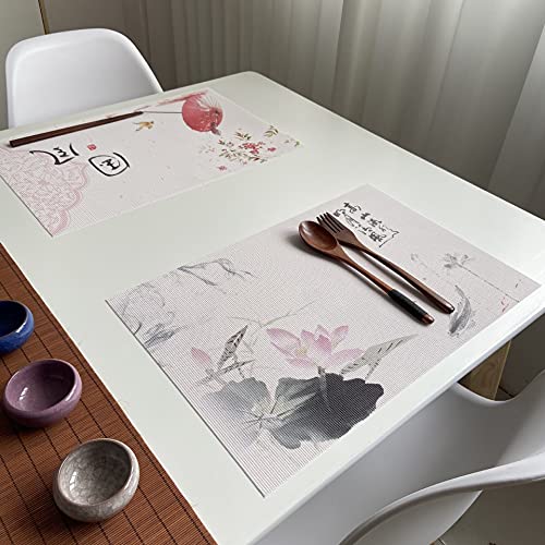 Set de table PVC imperméable 30x45 cm lot de 10 lavable et antidérapant
