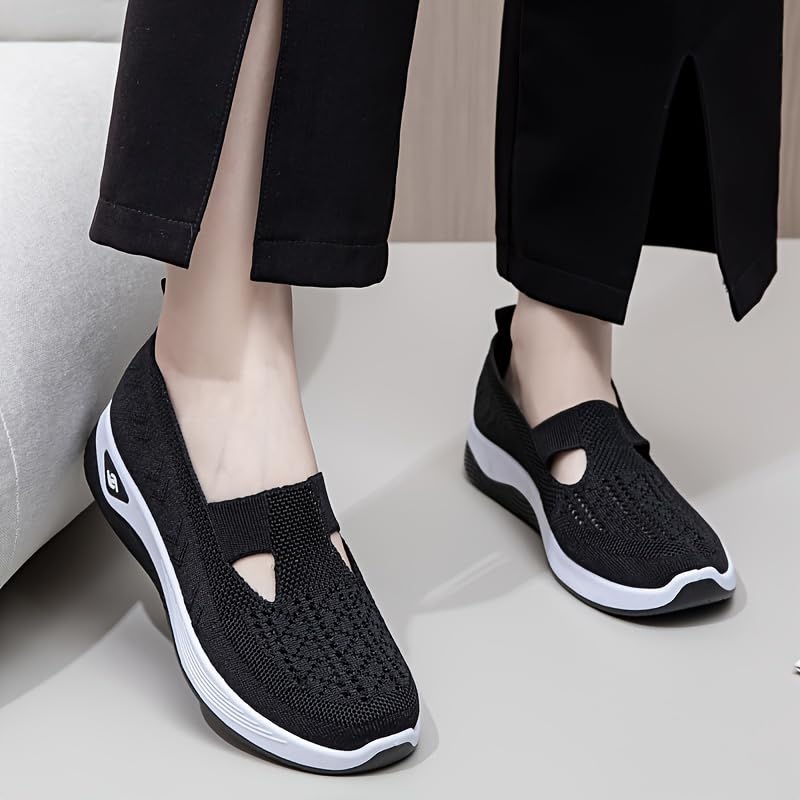 Women's Casual Sneakers, Slip On Lightweight Soft Sole Walking Shoes, Breathable Daily Footwear2