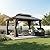 PURPLE LEAF 10' X 14' Hardtop Gazebo with Storage Box Outdoor Wood Grain Aluminum Frame Galvanized Steel Double Roof Gazebos with Netting and Curtains for Patio Deck Backyard Garden