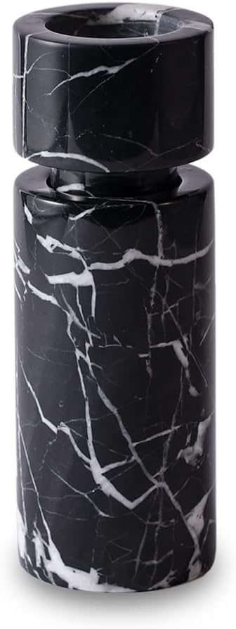 JIMEI Candle Holder Real Luxurious Natural Marble Candlestick Holder for Wedding Dinning Party, Candle Stand for Scented Candle, Candlestick, Taper Candle Pillar Candle, Tealight Candles (A Style)