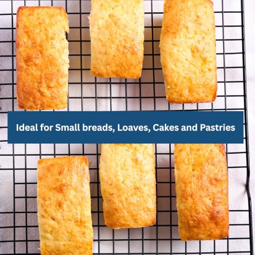 Chef Aid Mini loaf pan, Non-Stick, Rectangular Bread pan, 13.5 x 6.5 x 3.5 cm Ideal for Small breads, Loaves, Cakes and Pastries, for Individual portions and Desserts, Grey - Image 5