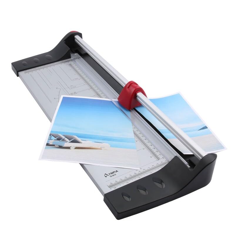 Olympia TR 4610 - Taglierina rotante, formato A3, 10 fogli, lunghezza di taglio 445 mm