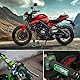 JUGUTA Motorrad Dirt Pit Bike Pitbike Griffe 7/8Inch Lenker Rubber Brake Hand Grips-Grün