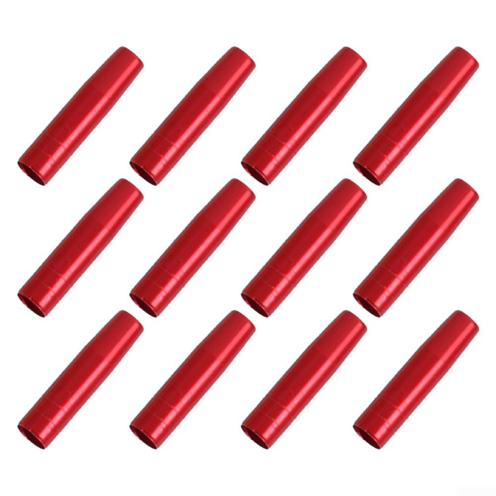 Aluminum Arrow Shaft Inserts 8mm Diameter Sleeve for Carbon Shafts - Threaded Broadhead Adapter Bowhunting Gear Durable 35mm(12PCS Black)