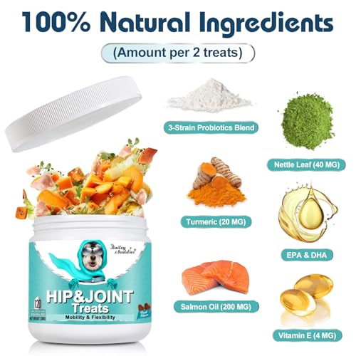 Bailey & Buddies Hip and Joint Supplement for Dogs, 120 Soft Chews with Glucosamine, Chondroitin, MSM and Green-Lipped Mussel, Joint Support for Senior Dogs and All Breeds - Chicken Flavor - Image 6