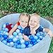 GOGOSO Ball Pit Balls for Toddles Kids Plastic Ballpits Accessories Crush Proof Durable Fun Shape Play Baby Bath Toys,2.15inch 100count Blue+Deep Blue+Pear White+Clear