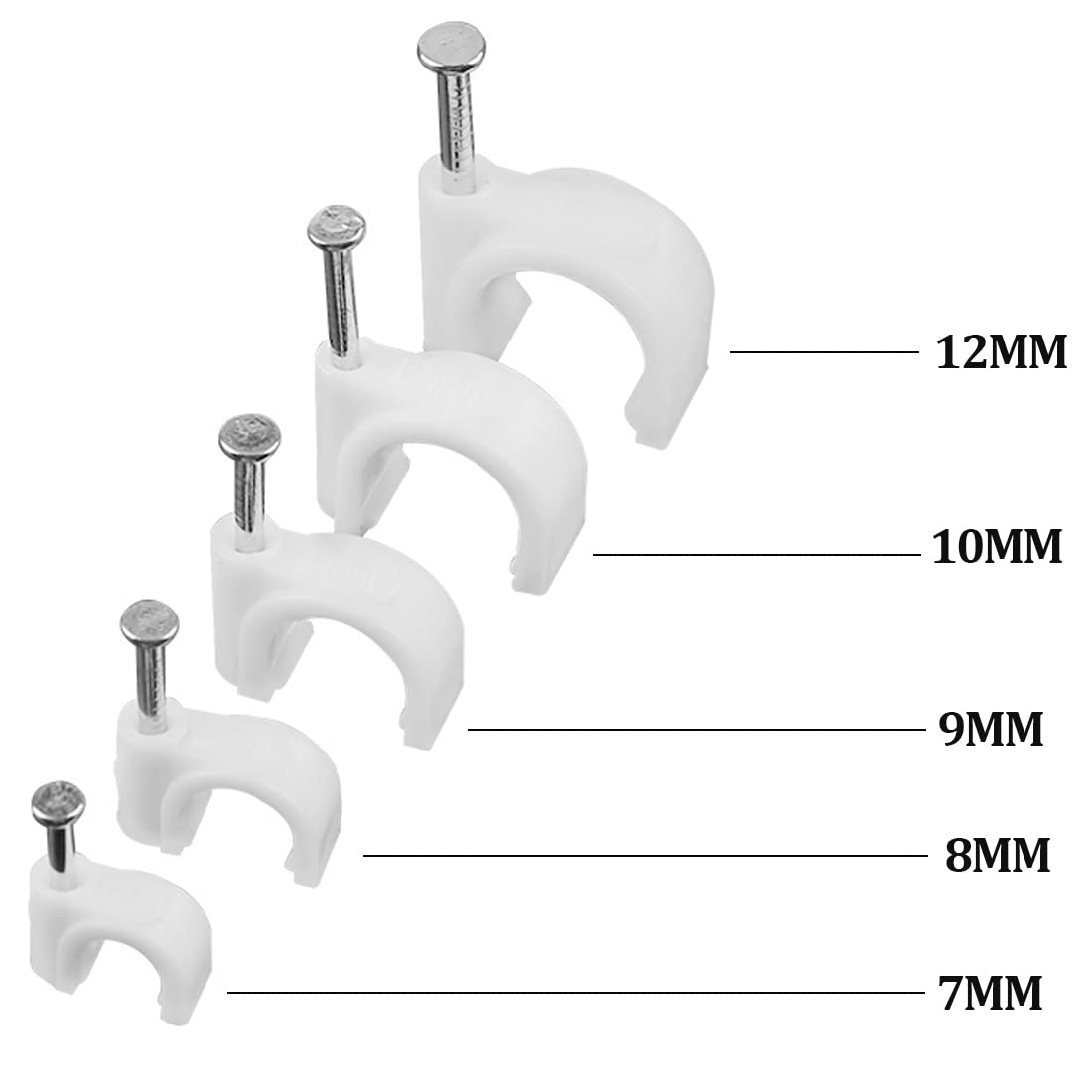 10 stks 10mm verstelbare kabel clips klemmen fit wit