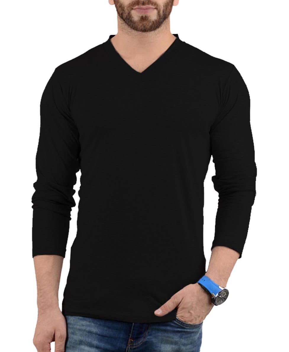 Long Sleeve Shirts for Men - Casual Soft Breathable Full Sleeves Mens V Neck T Shirts