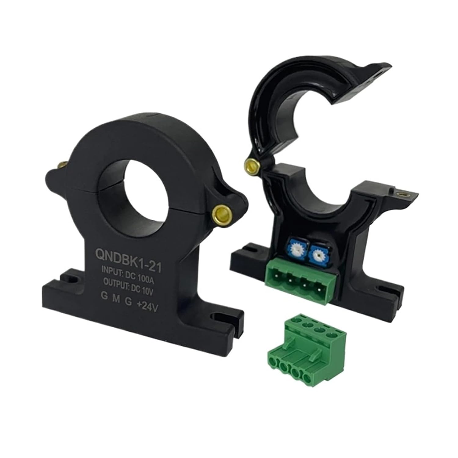 Hall Dc Current Transducer Open Type QNDBK1-21 10A 20A 30A 50A 100A 200A 300A 420mA 5V 10V Current Sensor Split Core 1Pcs(DC 30A)