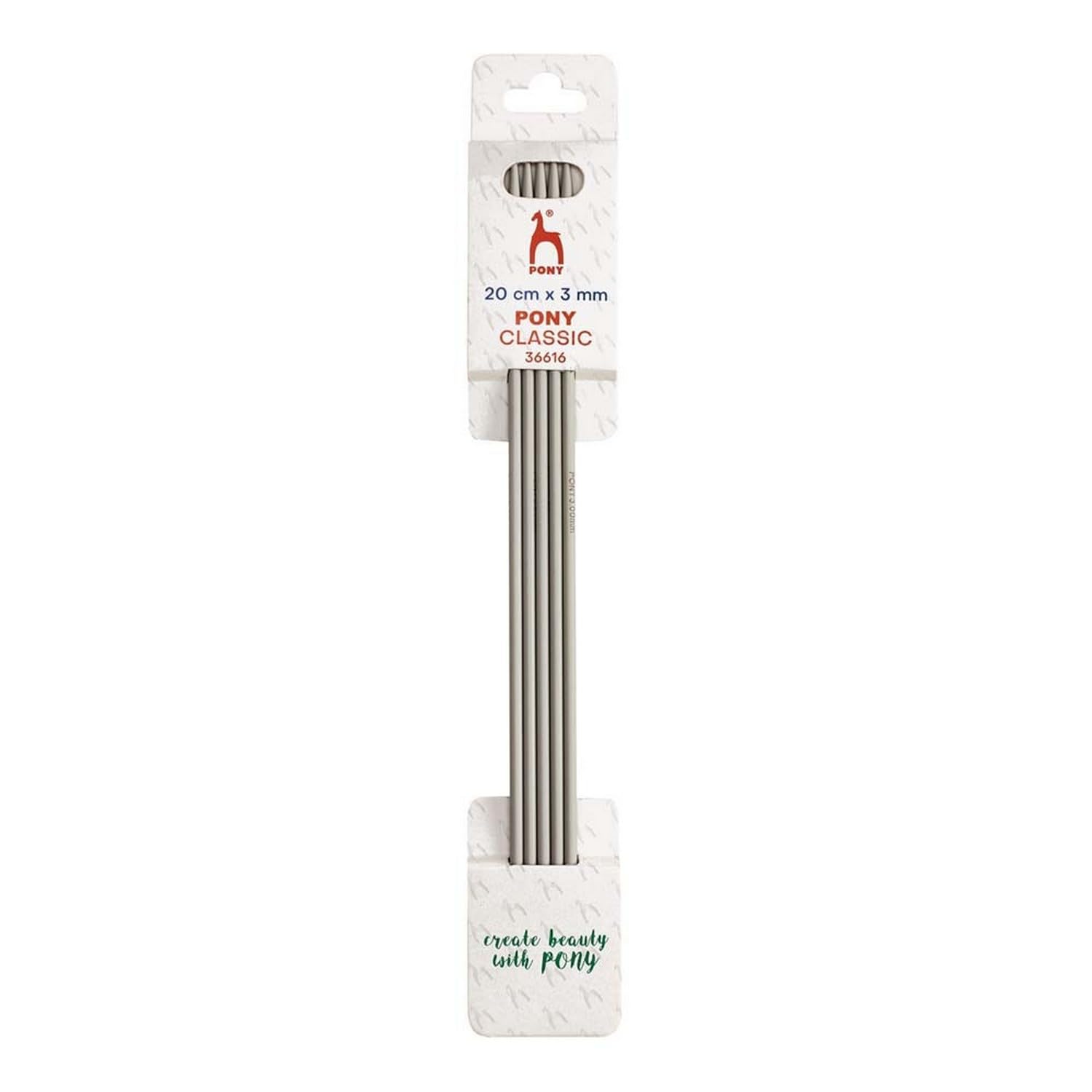 Pony Classic Double Pointed Needles Aluminium 20cm 3.00mm - 1pc