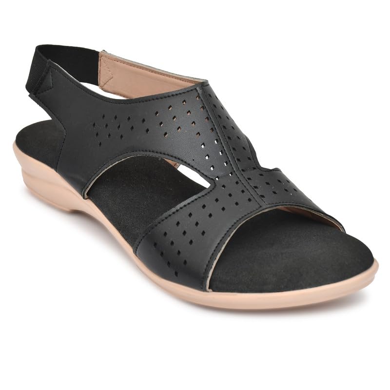 HEALTH FIT Extra Soft Ortho Care Diabetic & Orthopedic Sandal/Doctor Sandal-Footwear & stylish for Girls/Womens UK-6 Black (B0CYH5HZ3W) Amazon Price History, Amazon Price Tracker
