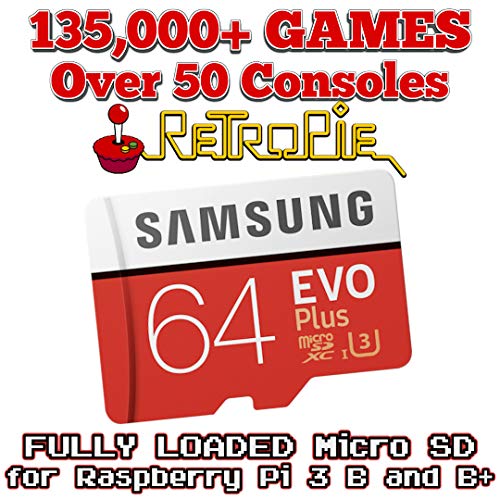 Retropie 135,000 Games for Raspberry Pi 3B and B+ - Fully Loaded Micro