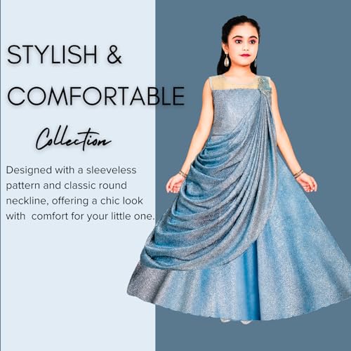 Image of Z Z D Fashion 7040 Trendy Party Sequin Work Full Length Gown Dress for Girls