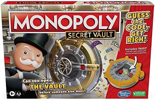 Monopoly Junior Game, Monopoly Board Game for Kids, Family Game for 2-4 Players