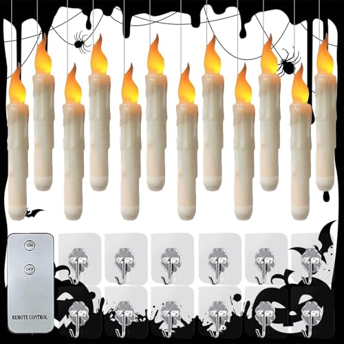 Chandeliers coniques à piles avec flamme oscillante LED et gestion par télécommande