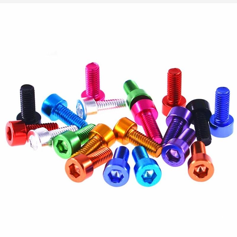 Headlight Adjustment Screw 20pcs M3x6mm Button Head Screws Anodized 6063 Aluminum Hex Socket (Blu... Big Orange Screw - Foto 7