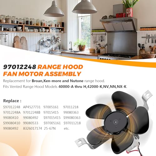 image for 97012248 S97012248 Range Hood Fan Motor by Blutoget -Fit for Br.oan Nu