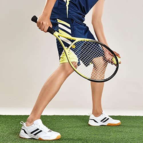 Tennis Shoes For Men Women Lightweight Pickleball All Court Shoes Indoor Outdoor Sneaker With Arch Support Court Training Racketball Squash Volleyball Shoes White Black M6 #TOP5